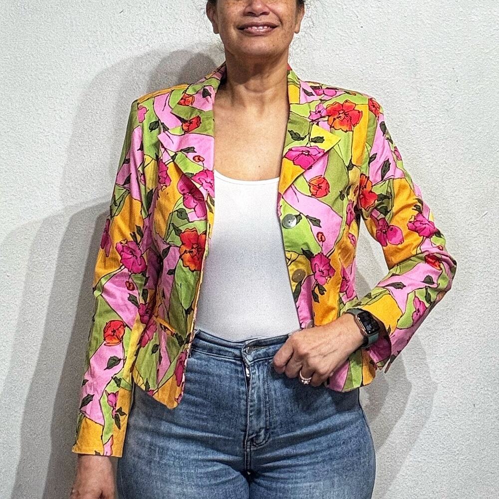 Kelly and Diane Pink Floral Blazer Sz 12P